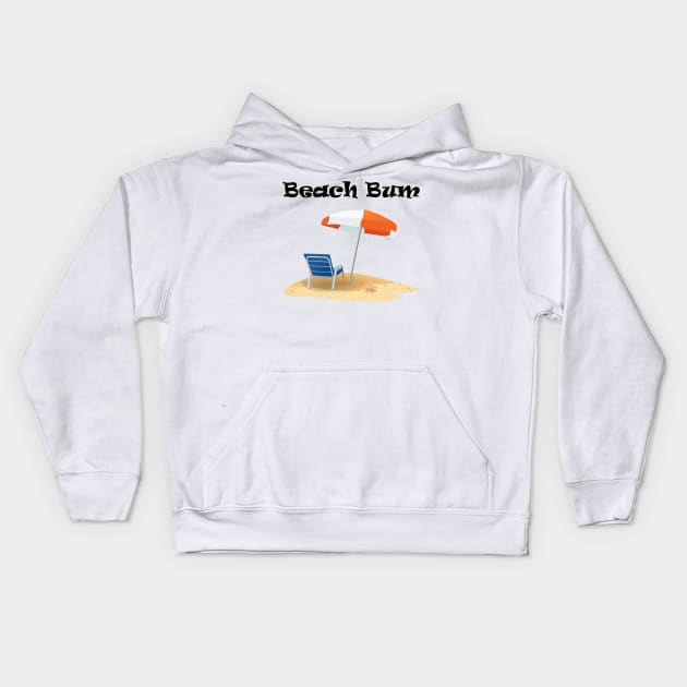 Beach Bum Summer Design Kids Hoodie by PaperMoonGifts